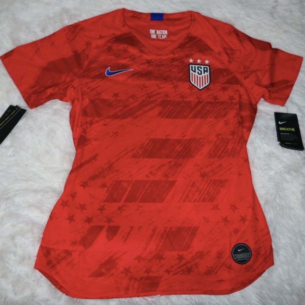 New Nike Women's Team USA Away Red Soccer Jersey AJ4397-688 Size X-Large